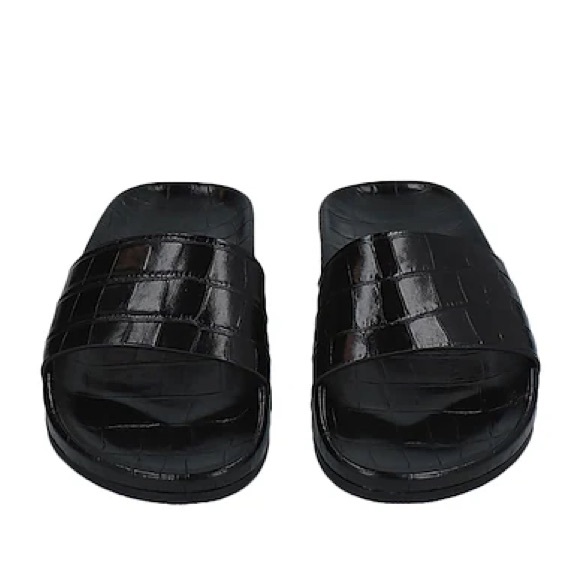 Balenciaga Snakeskin Crocodile Slides - Picture 1 of 5